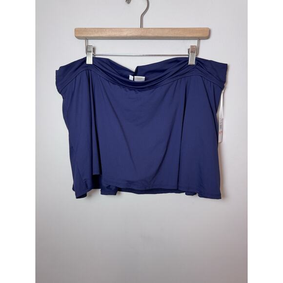 Anne Cole Navy Blue Swim Skirt S 24 NWT - Picture 1 of 10
